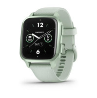 Venu Sq2 – Music Edition - Metallic Mint Aluminum Bezel with Cool Mint Case and Silicone Band - 010-02700-12 - Garmin